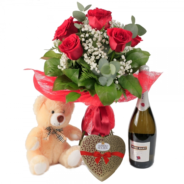 Buchet 7 trandafiri rosii premium